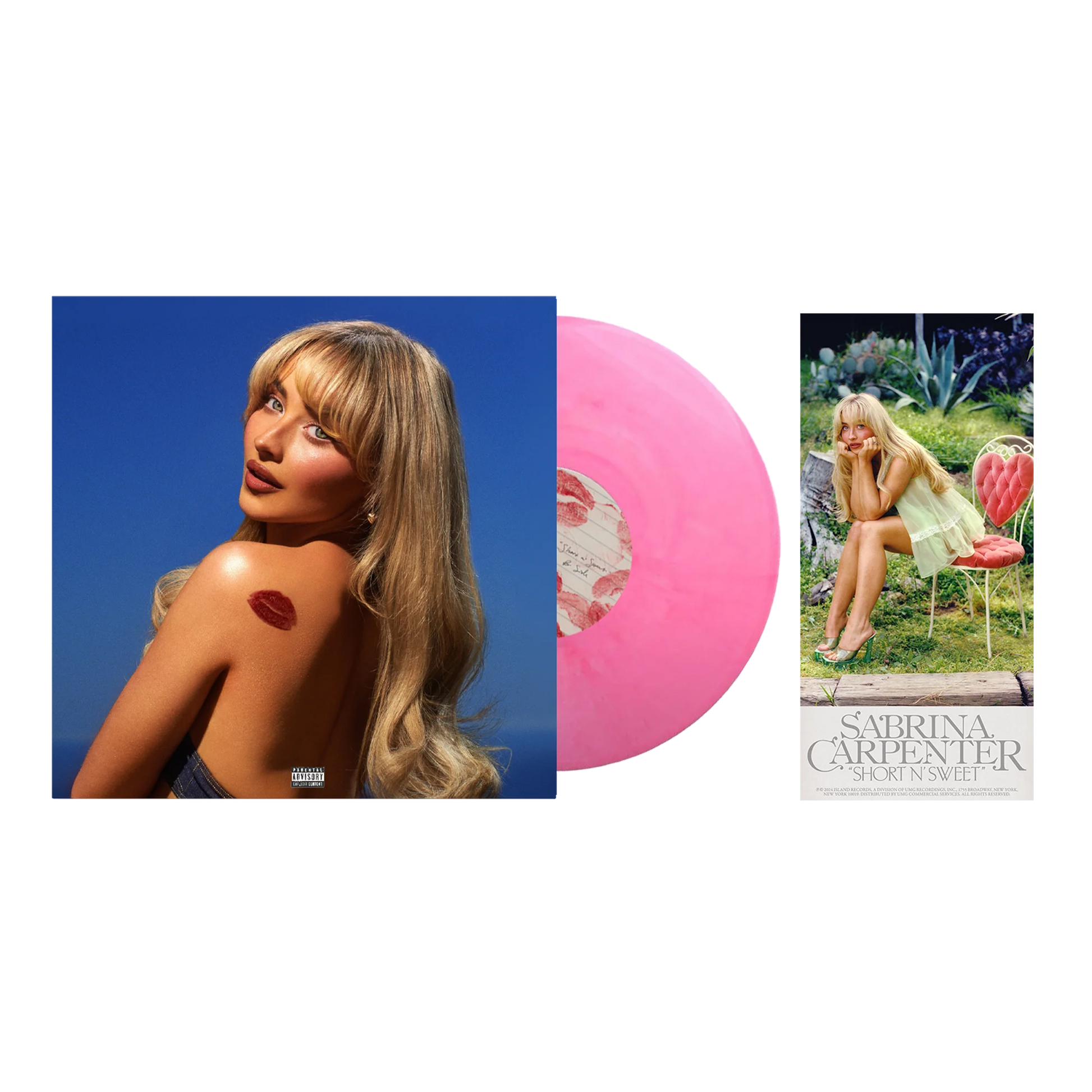 Sabrina Carpenter – Short n’ Sweet (vinilo Bubblegum Marble + póster) - Vinylrecordsv