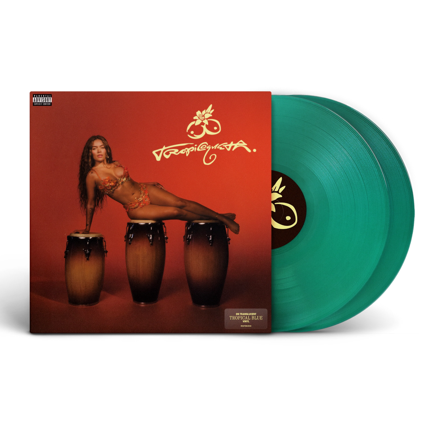 Karol G Tropicoqueta vinilo Transparent Tropical Blue 2LP portada oficial
