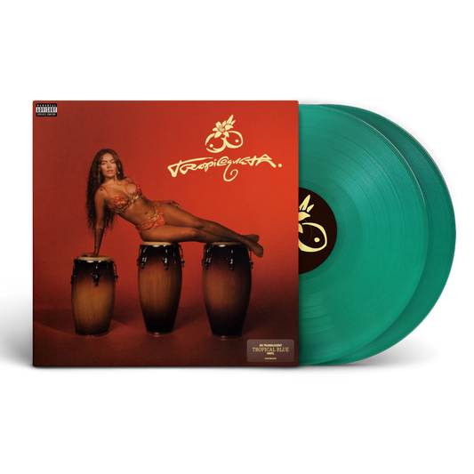 Karol G Tropicoqueta vinilo Transparent Tropical Blue 2LP portada oficial